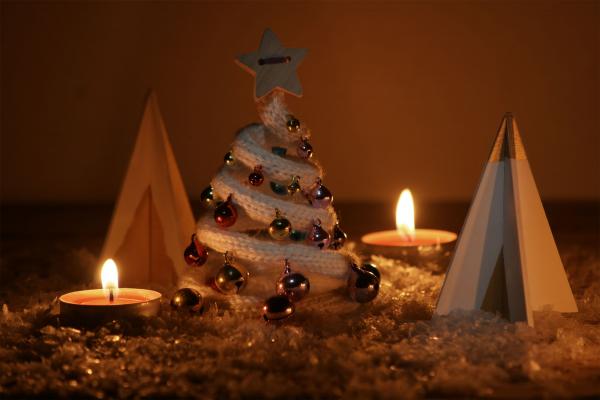 Holzaufsteller 3D-Winterbaum